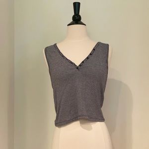 Forever 21 Blue and White Stripped Tank Top